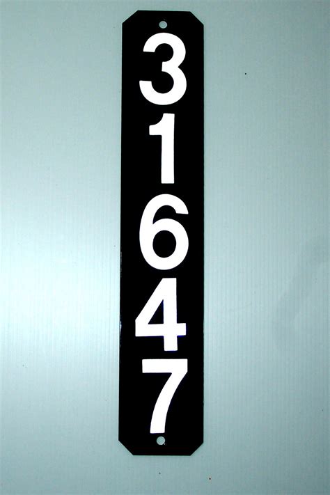 house number metal sign|reflective numbers for sign.